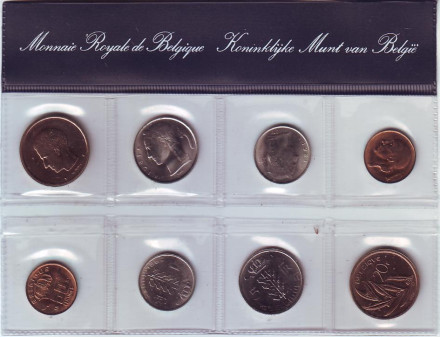Годовой набор монет Бельгии (8 шт.). 1981 год, Бельгия.