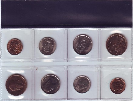 Годовой набор монет Бельгии (8 шт.). 1981 год, Бельгия. Годовой набор монет Бельгии (8 шт.). 1981 год, Бельгия.