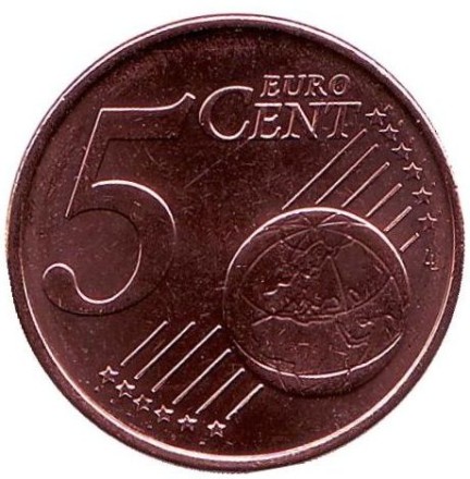Монета 5 центов. 2017 год, Кипр.