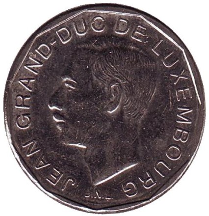 Монета 50 франков. 1990 год, Люксембург. Монета 50 франков. 1990 год, Люксембург.