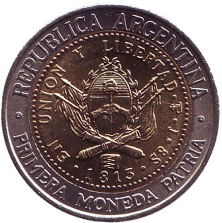 Монета 1 песо. 1994 год, Аргентина. UNC.