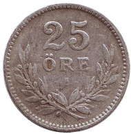 Монета 25 эре. 1919 год, Швеция. Монета 25 эре. 1919 год, Швеция.