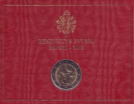 Монета 2 евро. 2008 год, Ватикан. (в буклете) Год святого Апостола Павла. Монета 2 евро. 2008 год, Ватикан. (в буклете) Год святого Апостола Павла.