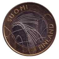 Монета 5 евро. 2011 год, Финляндия. Саво.