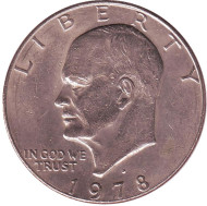 Дуайт Эйзенхауэр. 1 доллар, 1978 год (D), США.  Дуайт Эйзенхауэр. 1 доллар, 1978 год (D), США.