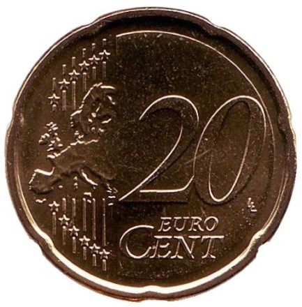 Монета 20 центов. 2011 год, Греция. Монета 20 центов. 2011 год, Греция.