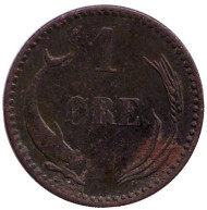 Монета 1 эре. 1897 год, Дания.