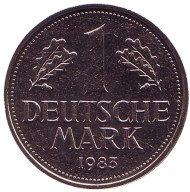 Монета 1 марка. 1983 год (F), ФРГ. Монета 1 марка. 1983 год (F), ФРГ.