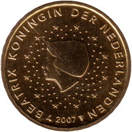 Монета 10 центов. 2007 год, Нидерланды. Монета 10 центов. 2007 год, Нидерланды.
