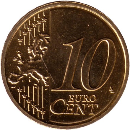 Монета 10 центов. 2007 год, Нидерланды.