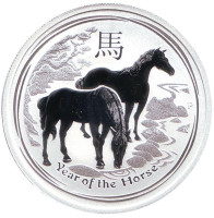 Год лошади. Монета 50 центов, 2014 год, Австралия.
