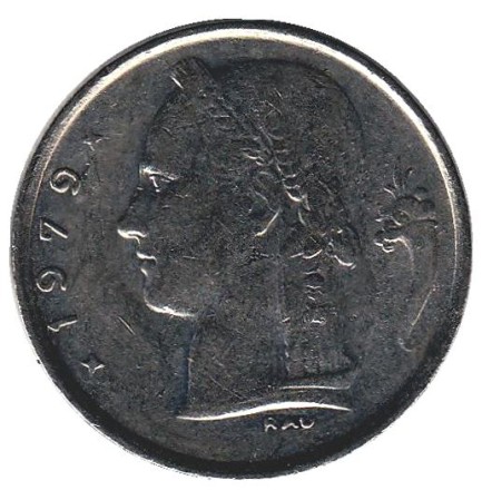 Монета 1 франк. 1979 год, Бельгия. (Belgique) Монета 1 франк. 1979 год, Бельгия. (Belgique)