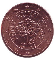 Монета 5 центов. 2010 год, Австрия. Монета 5 центов. 2010 год, Австрия.