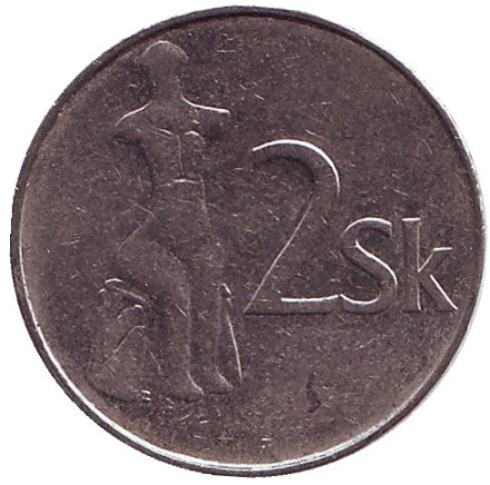 Монета 2 кроны. 1994 год, Словакия. Статуя Венеры.