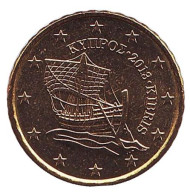 Монета 10 центов. 2013 год, Кипр.