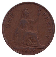 Монета 1 пенни. 1939 год, Великобритания. Монета 1 пенни. 1939 год, Великобритания.