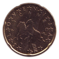 Монета 20 центов, 2007 год, Словения. Монета 20 центов, 2007 год, Словения.