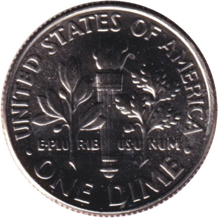 Монета 10 центов. 2022 (D) год, США. Рузвельт.