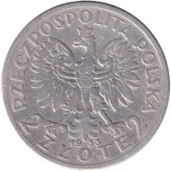 Монета 2 злотых. 1933 год, Польша. Королева Ядвига. Монета 2 злотых. 1933 год, Польша. Королева Ядвига.