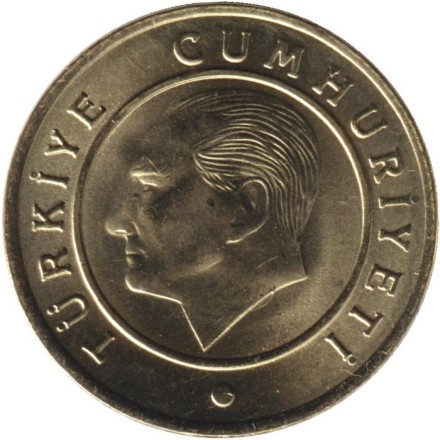 Монета 25 курушей. 2023 год, Турция. Монета 25 курушей. 2023 год, Турция.