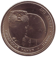 Сибирский манул. Московский зоопарк. Памятный жетон, ММД. (Латунь). 