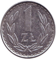 Монета 1 злотый. 1982 год, Польша. Монета 1 злотый. 1982 год, Польша.