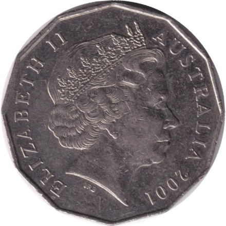 Монета 50 центов. 2001 год, Австралия. 100-летие федерации. Виктория.