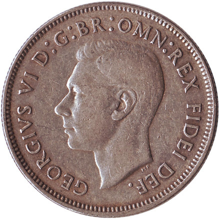 Монета 2 шиллинга (флорин). 1951 год, Австралия. 50 лет Федерации (1901-1951). Монета 2 шиллинга (флорин). 1951 год, Австралия. 50 лет Федерации (1901-1951).