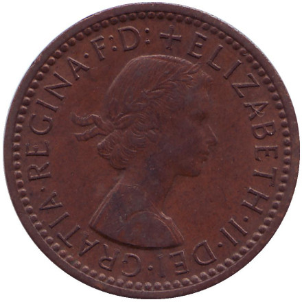 Монета 1 фартинг. 1956 год, Великобритания. Крапивник (птица). Монета 1 фартинг. 1956 год, Великобритания. Крапивник (птица).