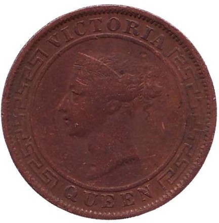 Монета 1 цент. 1870 год, Цейлон. Монета 1 цент. 1870 год, Цейлон.