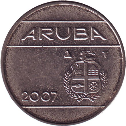 Монета 10 центов. 2007 год, Аруба.