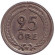 Монета 25 эре. 1921 год, Швеция. Монета 25 эре. 1921 год, Швеция.
