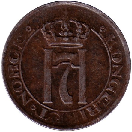 Монета 5 эре. 1919 год, Норвегия.