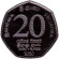 Монета 20 рупий. 2020 год, Шри-Ланка. 70 лет центральному банку Шри-Ланки.