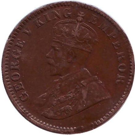 Монета 1/4 анны. 1913 год, Индия Британская.