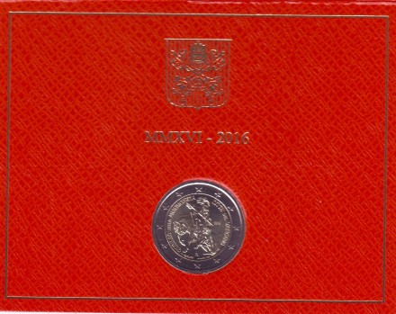 Монета 2 евро. 2016 год, Ватикан. (в буклете) Святой год милосердия. Монета 2 евро. 2016 год, Ватикан. (в буклете) Святой год милосердия.