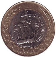 Монета 200 эскудо. 1997 год, Португалия. Гарсия де Орта. Монета 200 эскудо. 1997 год, Португалия. Гарсия де Орта.