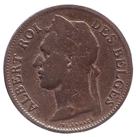 Монета 50 сантимов. 1921 год, Бельгийское Конго. (Des Belges) Монета 50 сантимов. 1921 год, Бельгийское Конго. (Des Belges)