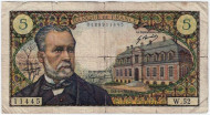 Банкнота 5 франков. 1967-1970 гг., Франция. Банкнота 5 франков. 1967-1970 гг., Франция.