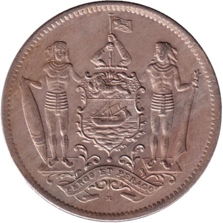 Монета 5 центов. 1920 год, Северное Борнео. (Британский протекторат). Редкая! Монета 5 центов. 1920 год, Северное Борнео. (Британский протекторат). Редкая!