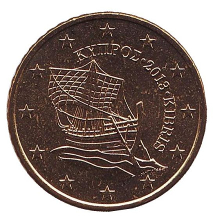 Монета 50 центов. 2013 год, Кипр.