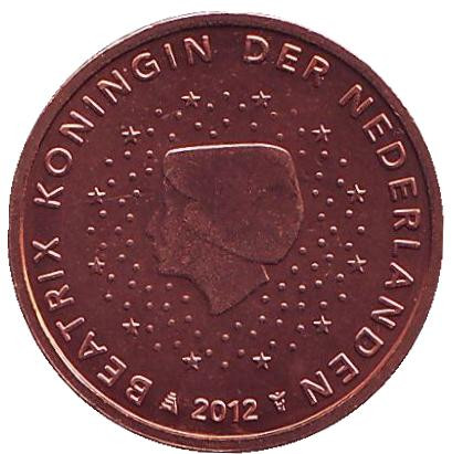 Монета 2 цента. 2012 год, Нидерланды.