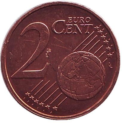 Монета 2 цента. 2012 год, Нидерланды. Монета 2 цента. 2012 год, Нидерланды.