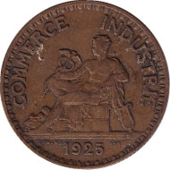Монета 2 франка. 1925 год, Франция. Монета 2 франка. 1925 год, Франция.