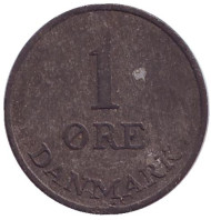 Монета 1 эре. 1952 год, Дания. Монета 1 эре. 1952 год, Дания.