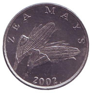 Монета 1 липа. 2002 год, Хорватия. Початок кукурузы. Монета 1 липа. 2002 год, Хорватия. Початок кукурузы.