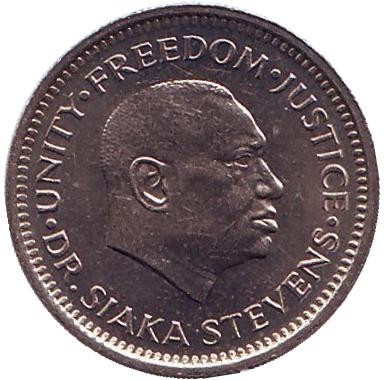 Монета 5 центов. 1984 год, Сьерра-Леоне. Монета 5 центов. 1984 год, Сьерра-Леоне.