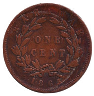 Монета 1 цент. 1863 год, Саравак. Монета 1 цент. 1863 год, Саравак.