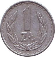 Монета 1 злотый. 1984 год, Польша. Монета 1 злотый. 1984 год, Польша.