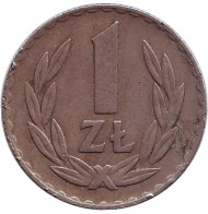 Монета 1 злотый. 1949 год, Польша. (медь, никель) Монета 1 злотый. 1949 год, Польша. (медь, никель)